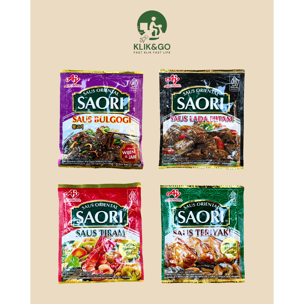 

Saori Saus Sachet Saus Tiram Saus Teriyaki Saus Bulgogi Saus Lada Hitam