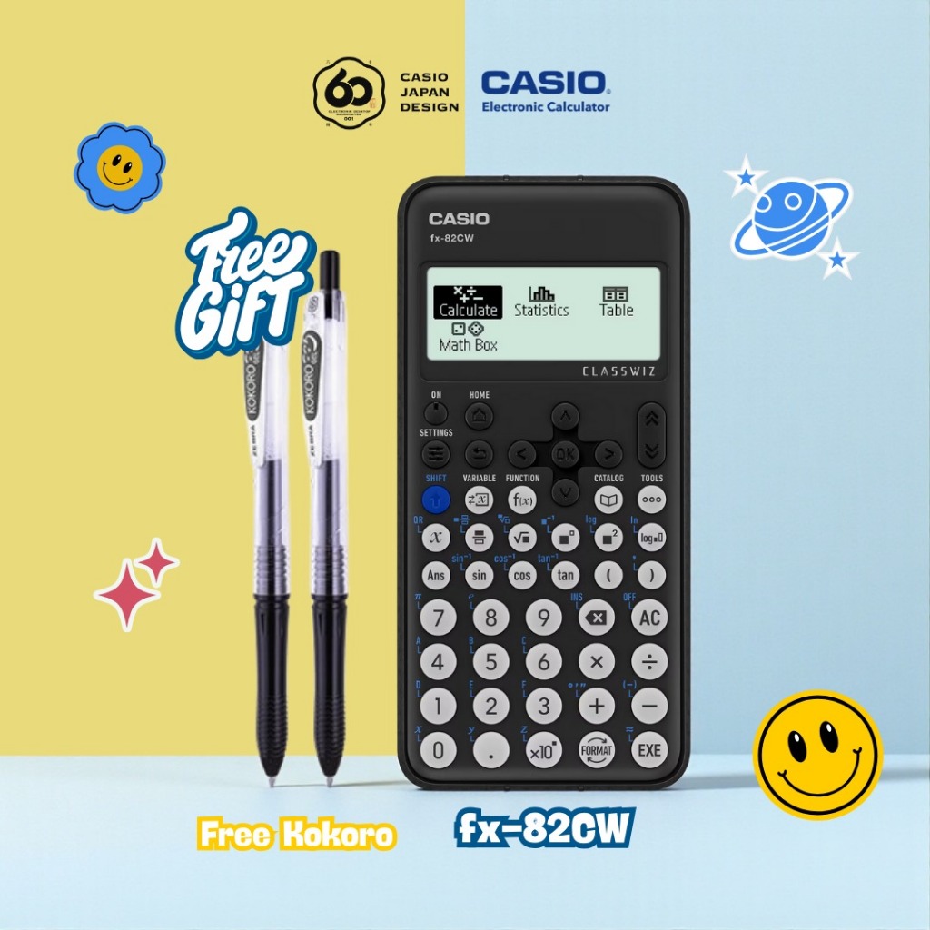 

CASIO KALKULATOR FX-82 CW - Kalkulator Sekolah/Kuliah - Scientific/Saintifik - 290 fungsi / untuk SMP / Junior High School