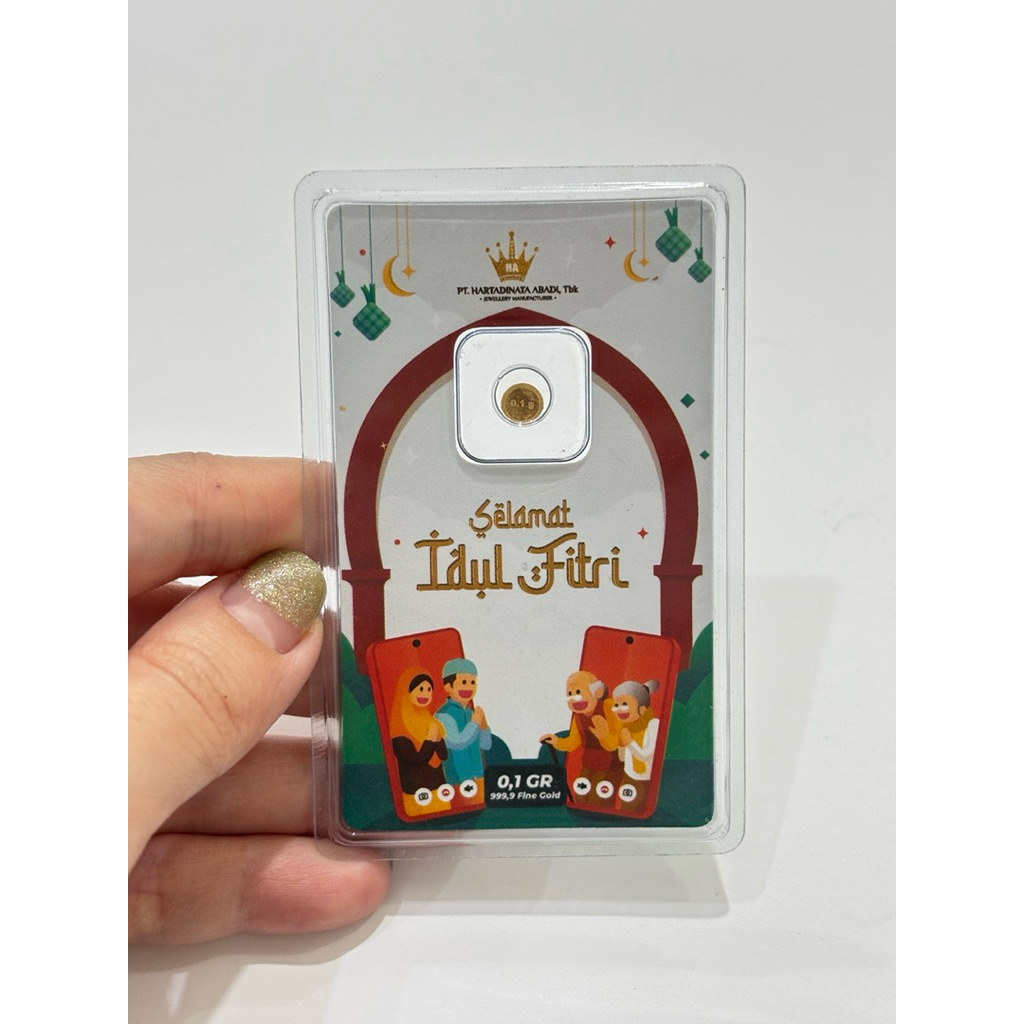 0.1 GRAM SELAMAT HARI RAYA IDUL FITRI MUDIK LEBARAN HOLIDAY ISLAM ISLAMIC GIFT HADIAH HAPPY HOLIDAY 