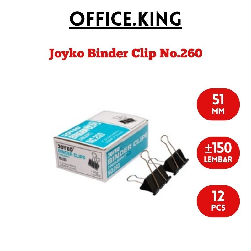 

JOYKO BINDER CLIP NO.260 PENJEPIT KERTAS