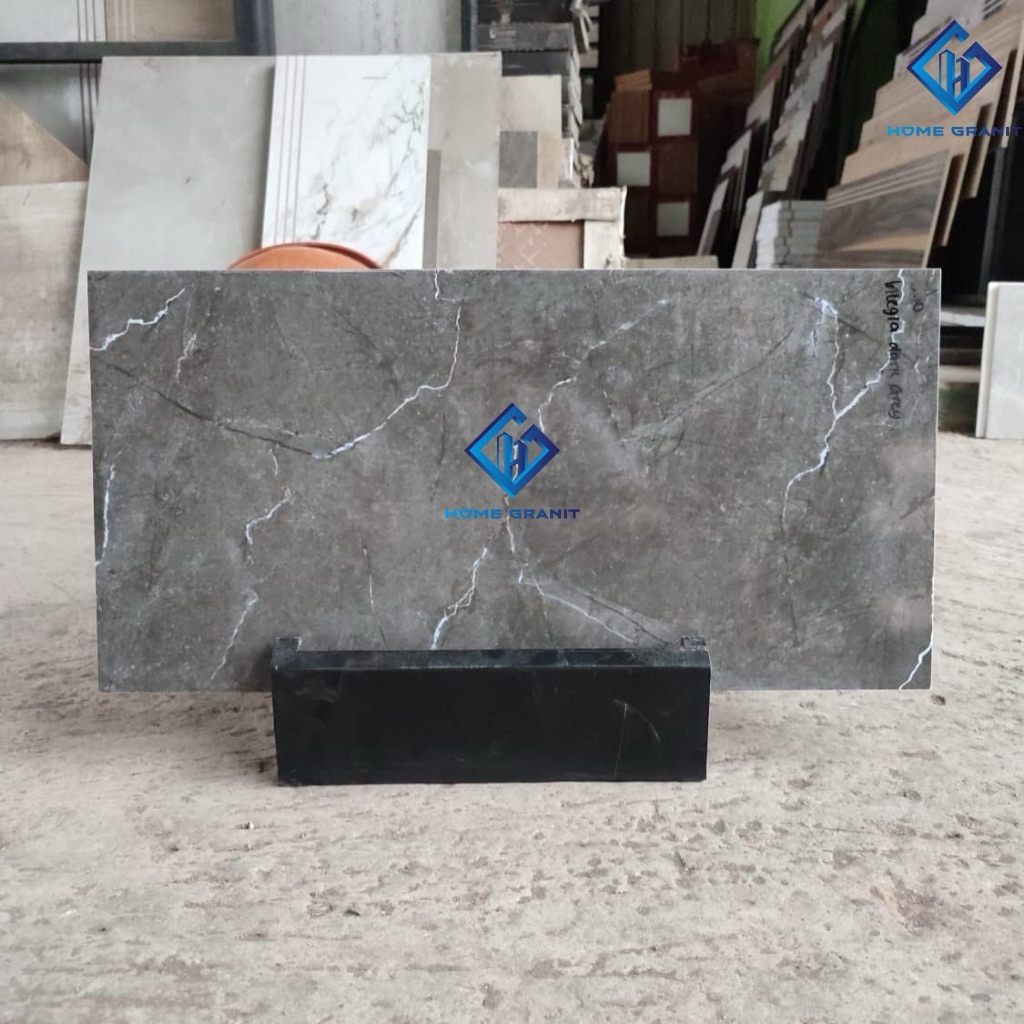 Keramik Lantai 30x60 Vilegia Dark Grey | UNO | Glossy
