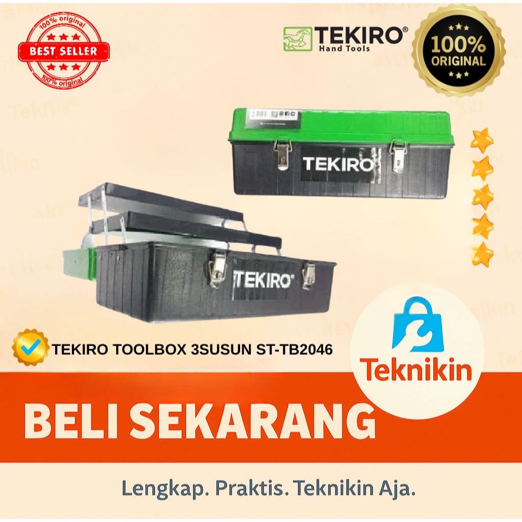 Tekiro Tool box plastik 3 susun/Tool box plastik ST-TB 2046.