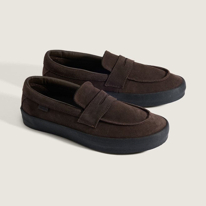 VANS SLIP ON SKATE LOAFER BLACK BROWN ORIGINAL