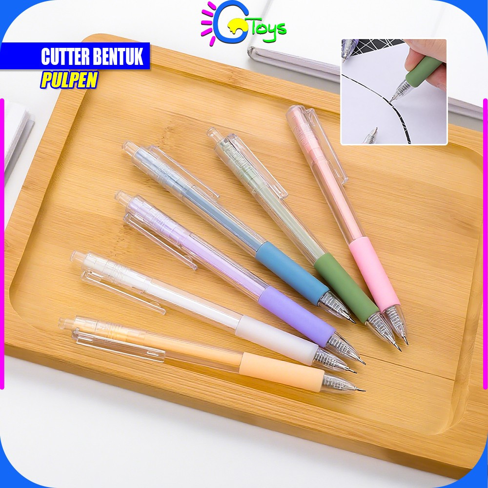 

CR-A125 Cutter Mini Lucu Bentuk Pena / Pisau Pulpen Ukir Pemotong Kertas Alat Tulis Kantor / Pen Knife Cutter Pisau Cutter Stiker Portable
