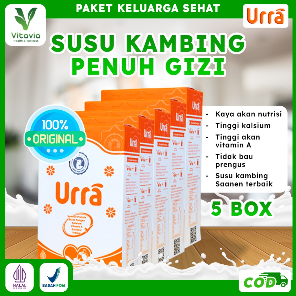 

[Paket 5 Box] Susu Kambing Urra 200gr | Susu Kambing Saanen Premium Penuh Gizi Pertumbuhan Anak