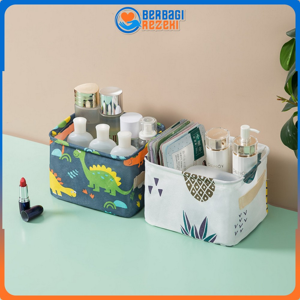 EC Keranjang Perlengkapan Rumah Mini Desktop Storage Box Serbaguna / Kotak Penyimpanan Serbaguna BR 