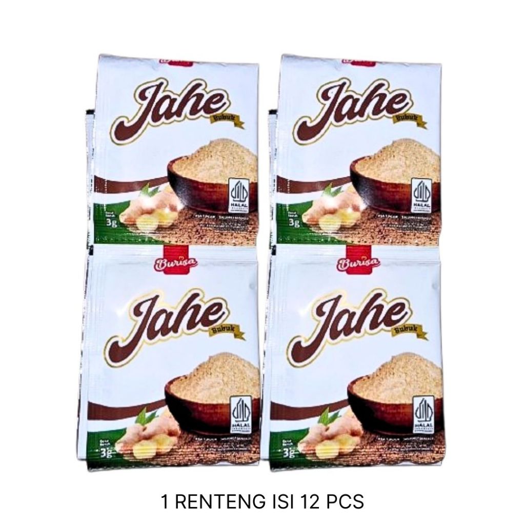 

[PAKET 6 RENTENG] Burisa Jahe Bubuk 4gr (Renteng isi 12pcs)