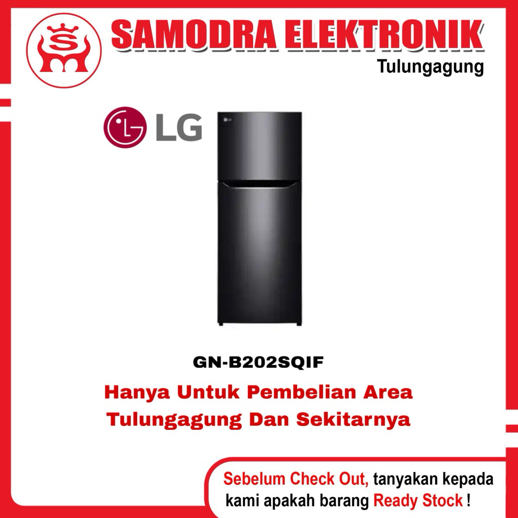 Kulkas LG GN-B202SQIF | Kulkas 2 Pintu Lg Smart Inverter Compressor