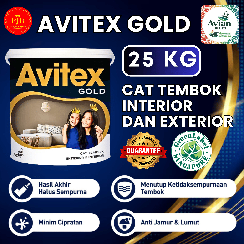 AVITEX GOLD JUARANYA CAT TEMBOK INTERIOR & EXTERIOR (25 KG)