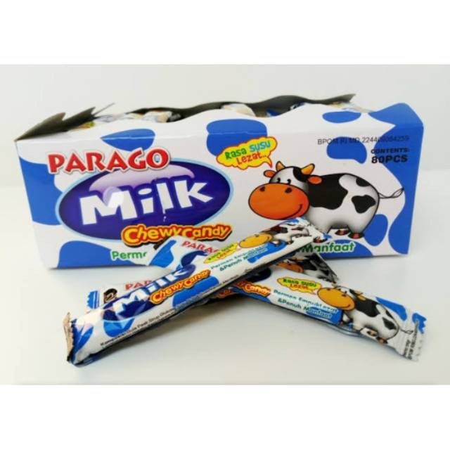 

Parago Milk Chewy Candy - Permen Lunak Rasa Susu - Box isi 80 pcs