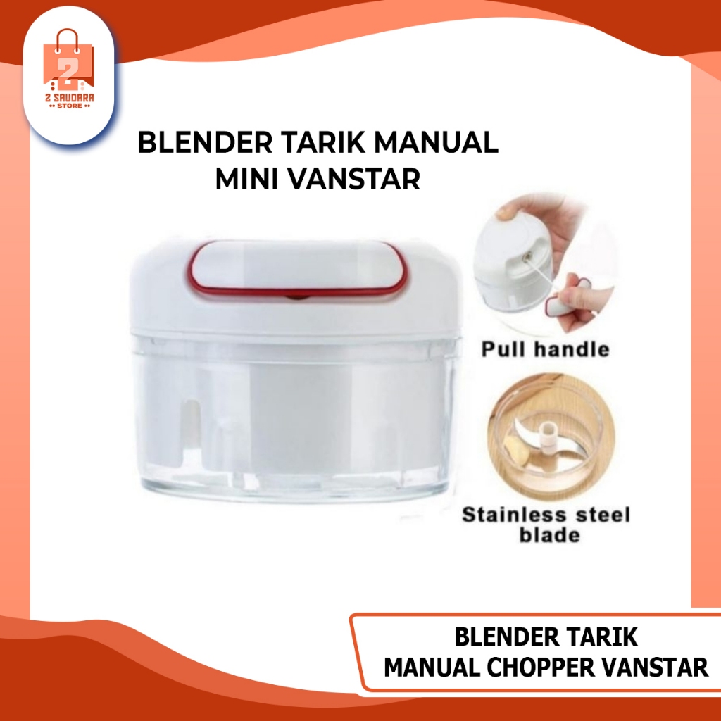 Blender Mini Tarik Manual Vanstar / Blender Tarik Kecil Praktis Buat Bumbu
