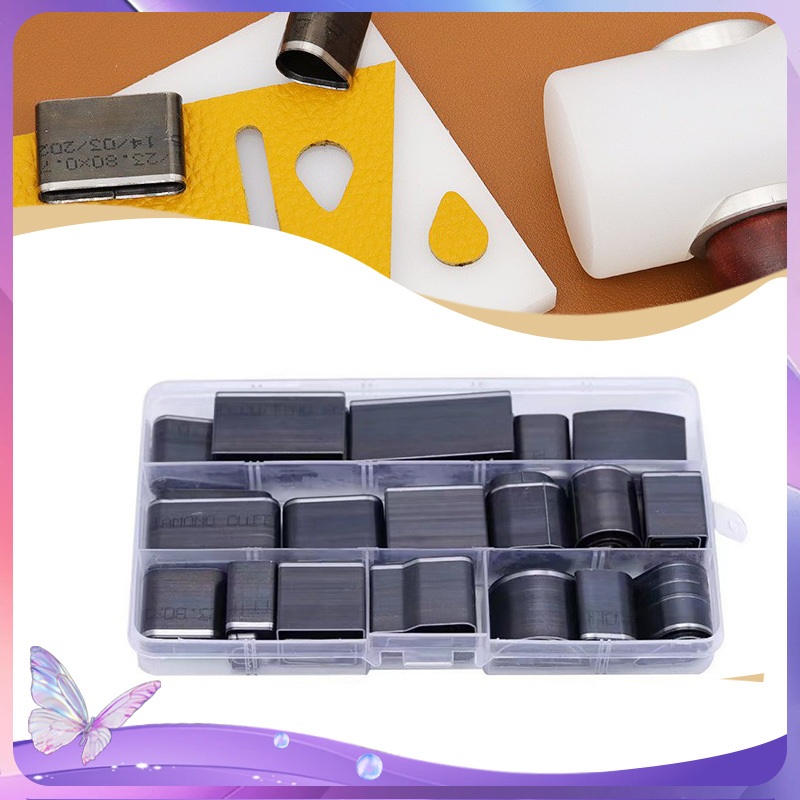 

Hollow Hole Space Cutter Punch Set/ Alat Pembolong Kulit Handmade/ 24pcs Leather Cutting Cutter