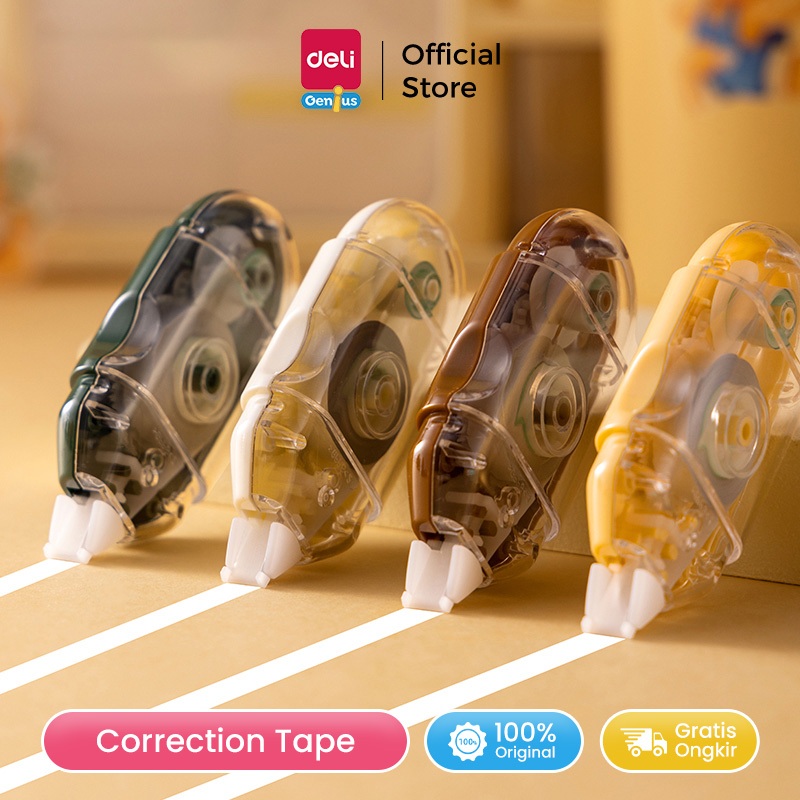 

Deli x Butterbear Pita Koreksi / Correction Tape 6meter Tahan Lama NS156-B