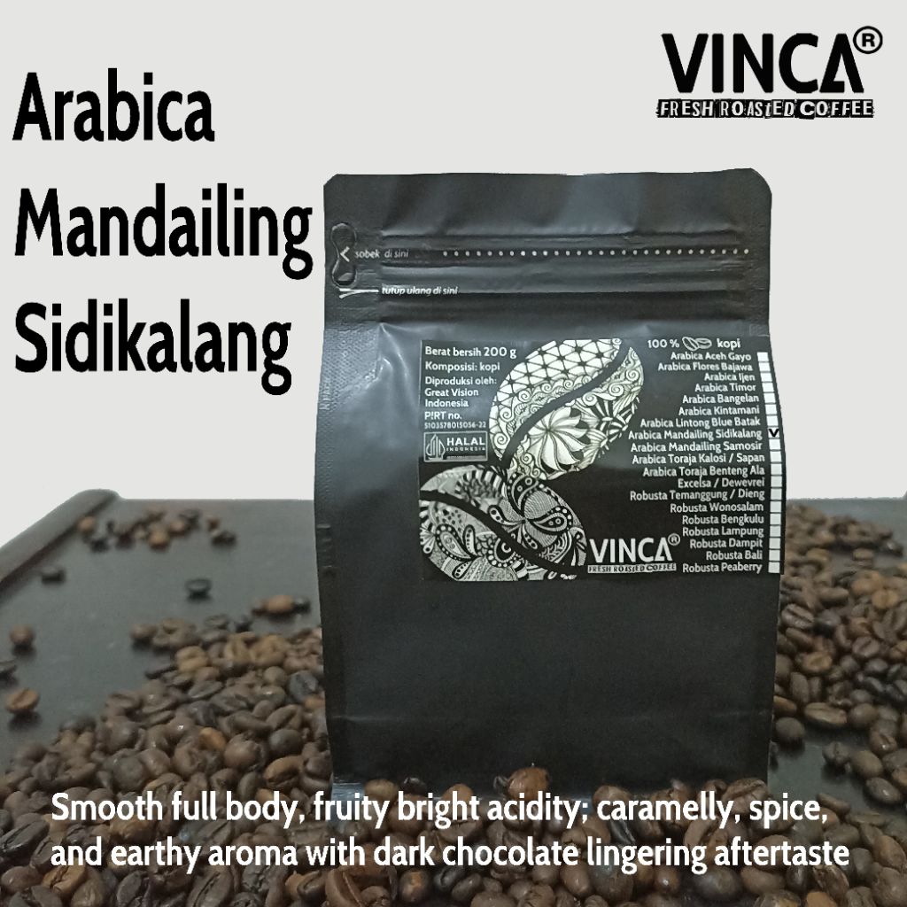 

Vinca kopi Arabica Mandailing Sidikalang