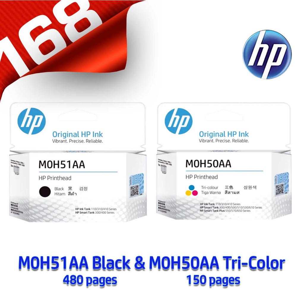 Cartridge HP M0H50AA Color / M0H51AA Black Catridge Printhead Ink Tank 115, 310, 315, 319, 415, 419)