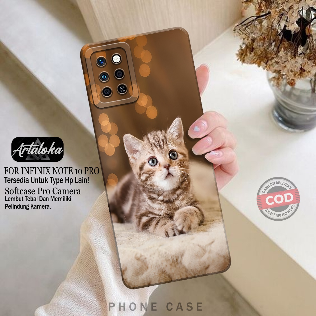 Softcase Hp Infinix Note 10 Pro Fashion Case Kucing Case Infinix Note 10 Pro Silikon TPU Pro Camera 
