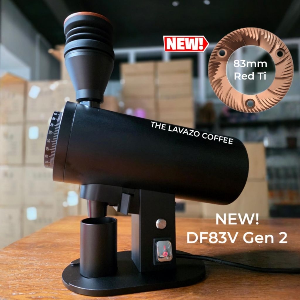 Electric Espresso Coffee Grinder DF83V Gen 2 Red Ti Burr | Commercial Grinder Kopi