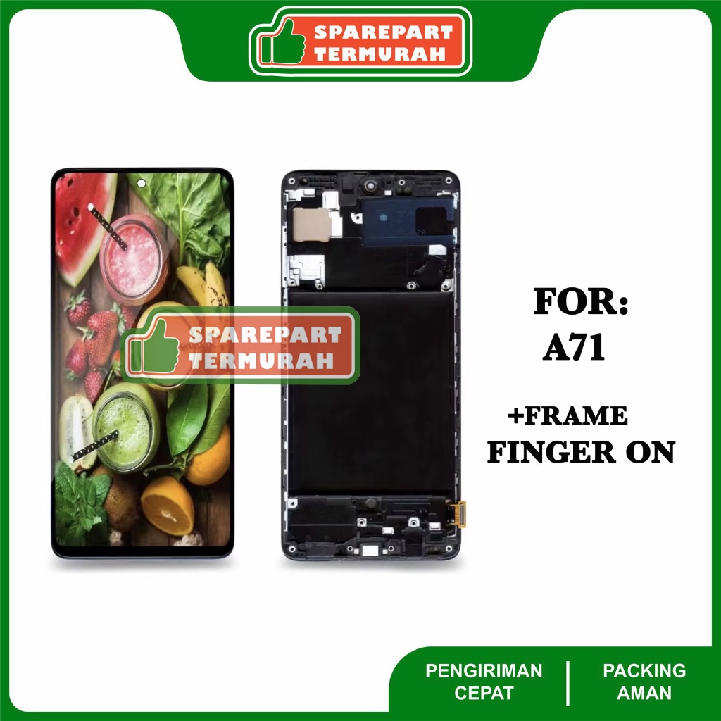 LCD For Samsung A71 - A715 OLED +FRAME - SUPPORT FINGERPRINT