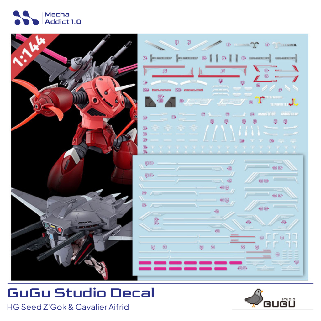 Water Slide Decal HG Seed Z'Gok & Cavalier Aifrid by GuGu