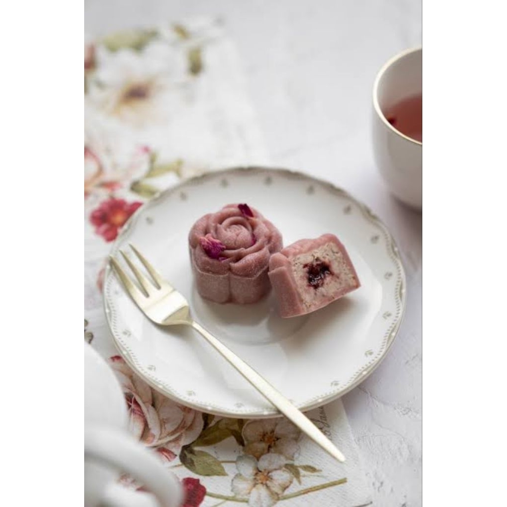 NEW COLOUR Paket Tepung Premix Pink Snow Skin Mooncake + Shortening Crisco Gaofen Snowskin Mauve Mer