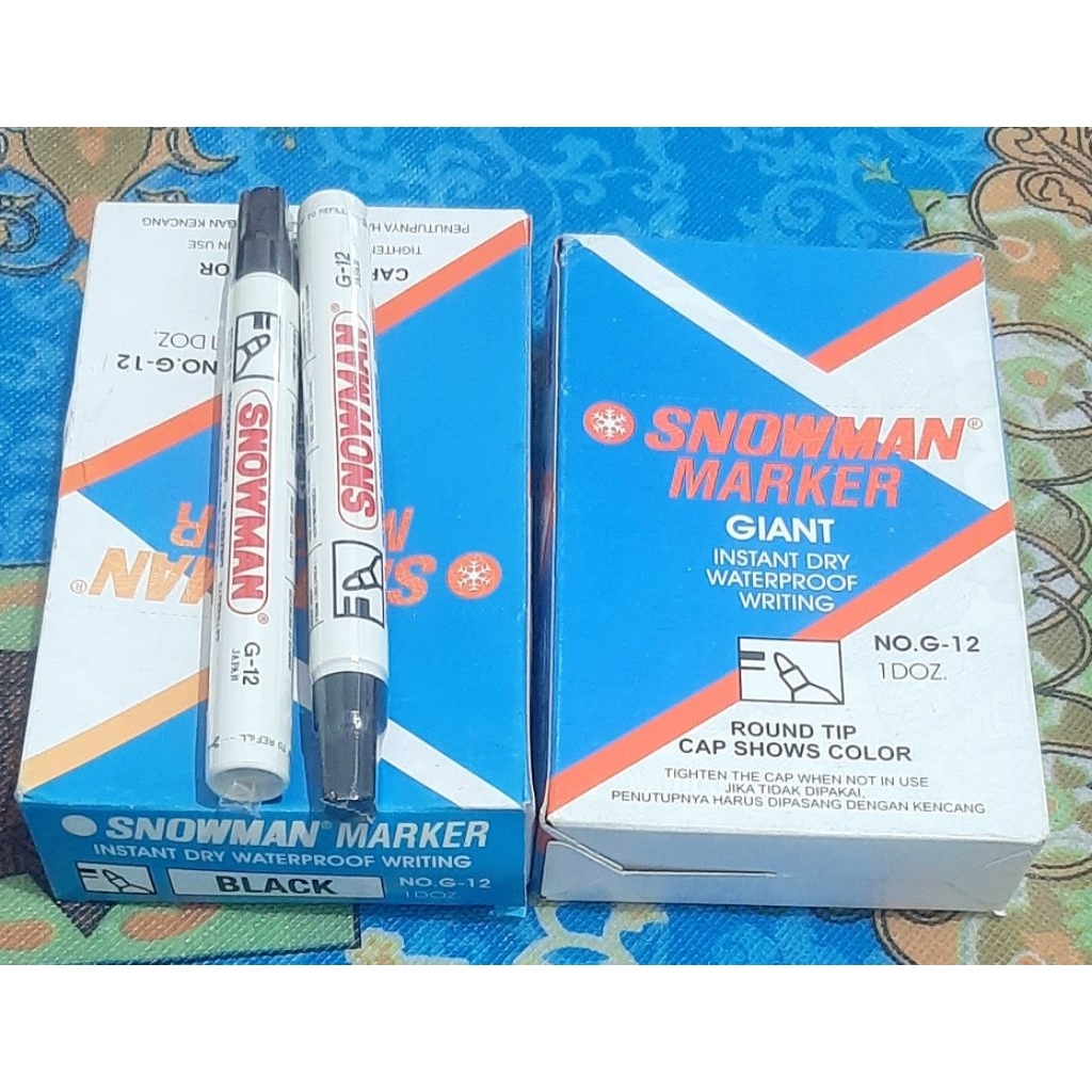 

Spidol Snowman Hitam Permanen G-12