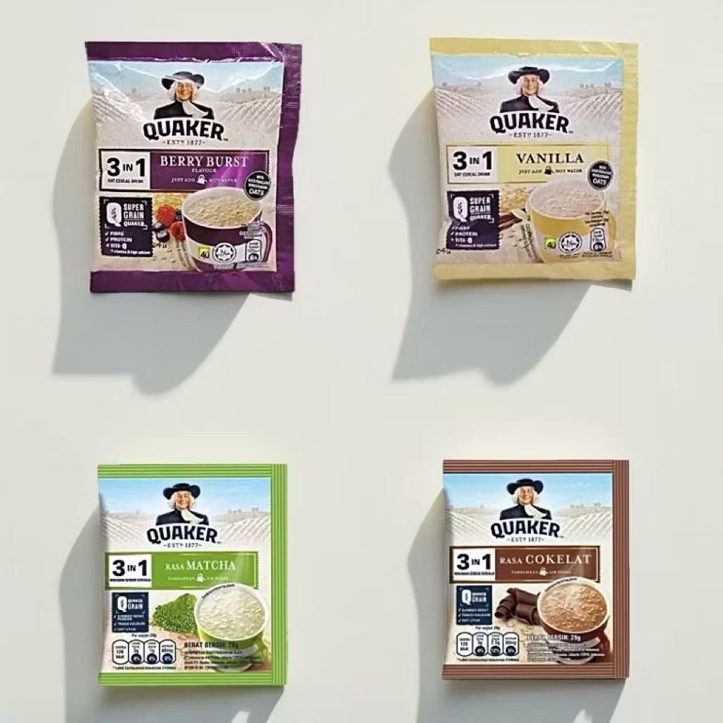 

Quaker 3in1 Rasa Vanila Dan Coklat isi 8 Saset