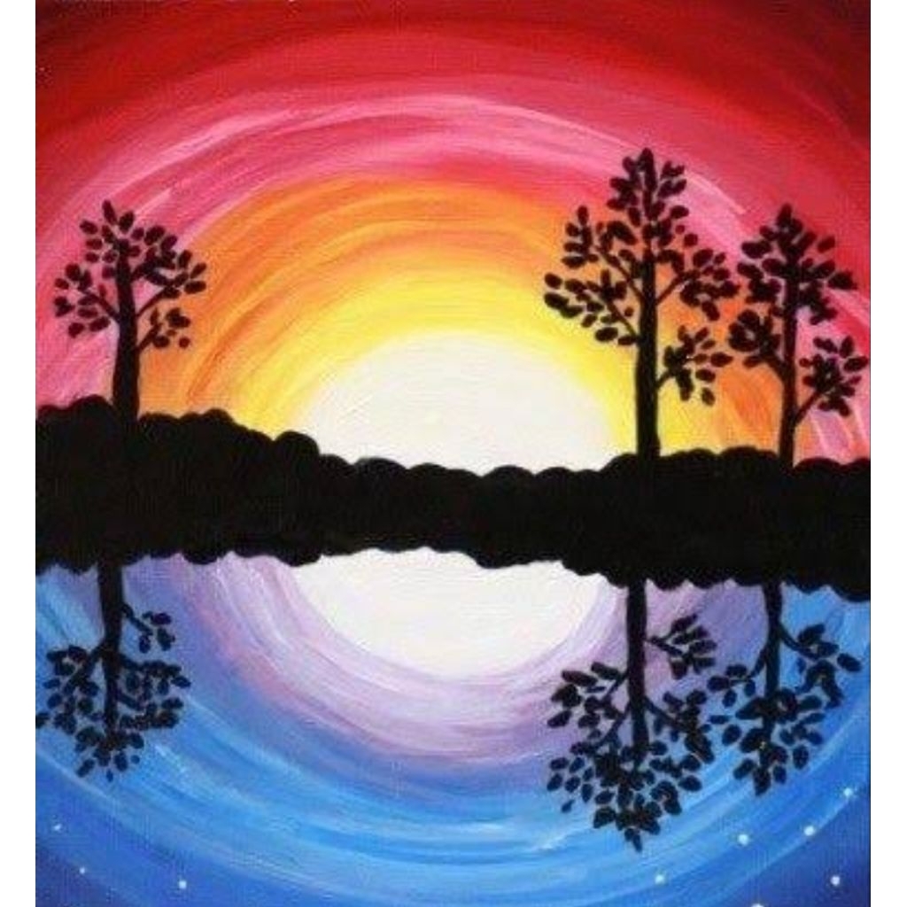 lukisan pemandangan alam