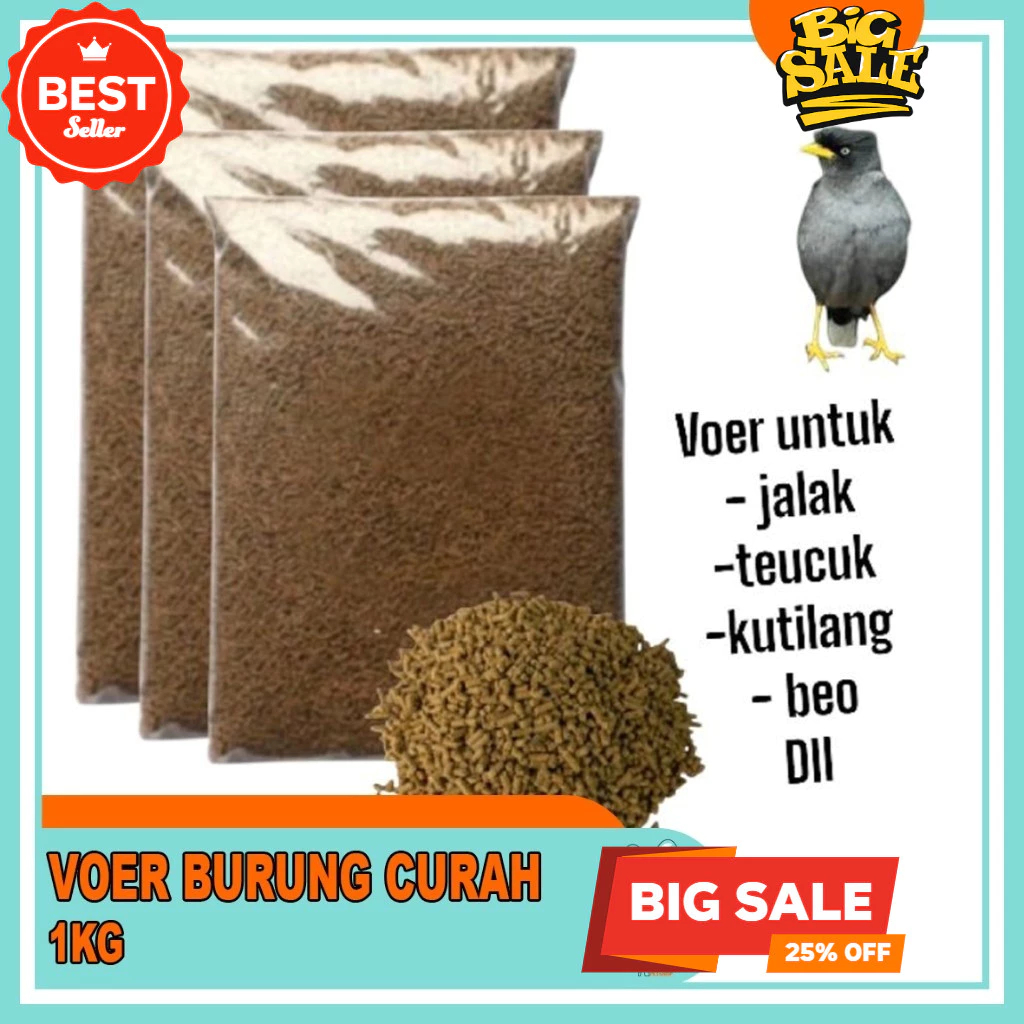 pur burung curah voor burung kiloan 1kg / Voer Burung Curah Kiloan Cocok Untuk Segala Jenis Burung