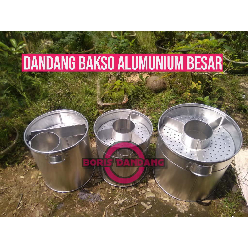 Kitchenware Dandang Panci Bakso Aluminium Bakso Malang Sekat Ukuran Besar Jumbo ( FREE CENTONG )
