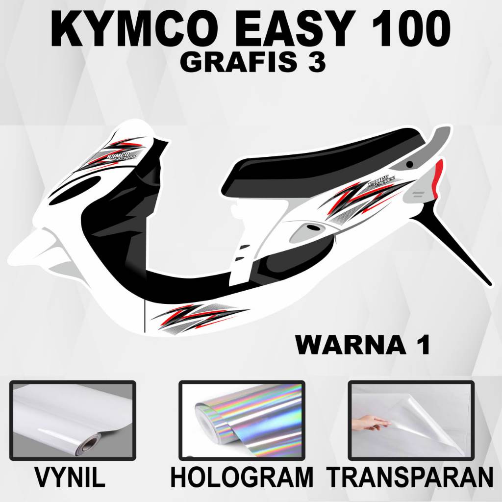 Stiker Kymco Easy 100 / Striping Kymco Easy 100 / Sticker Striping Decal Kymco Easy 100 grafis 3