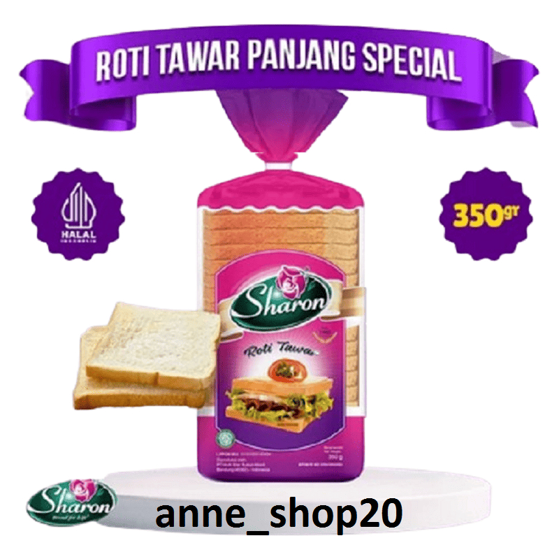 

Sharon Bakery Roti Tawar Panjang Spesial 350gr Exp 18-09-25