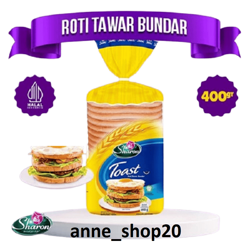 

Sharon Bakery Roti Tawar Bundar 400gr Exp 18-09-25
