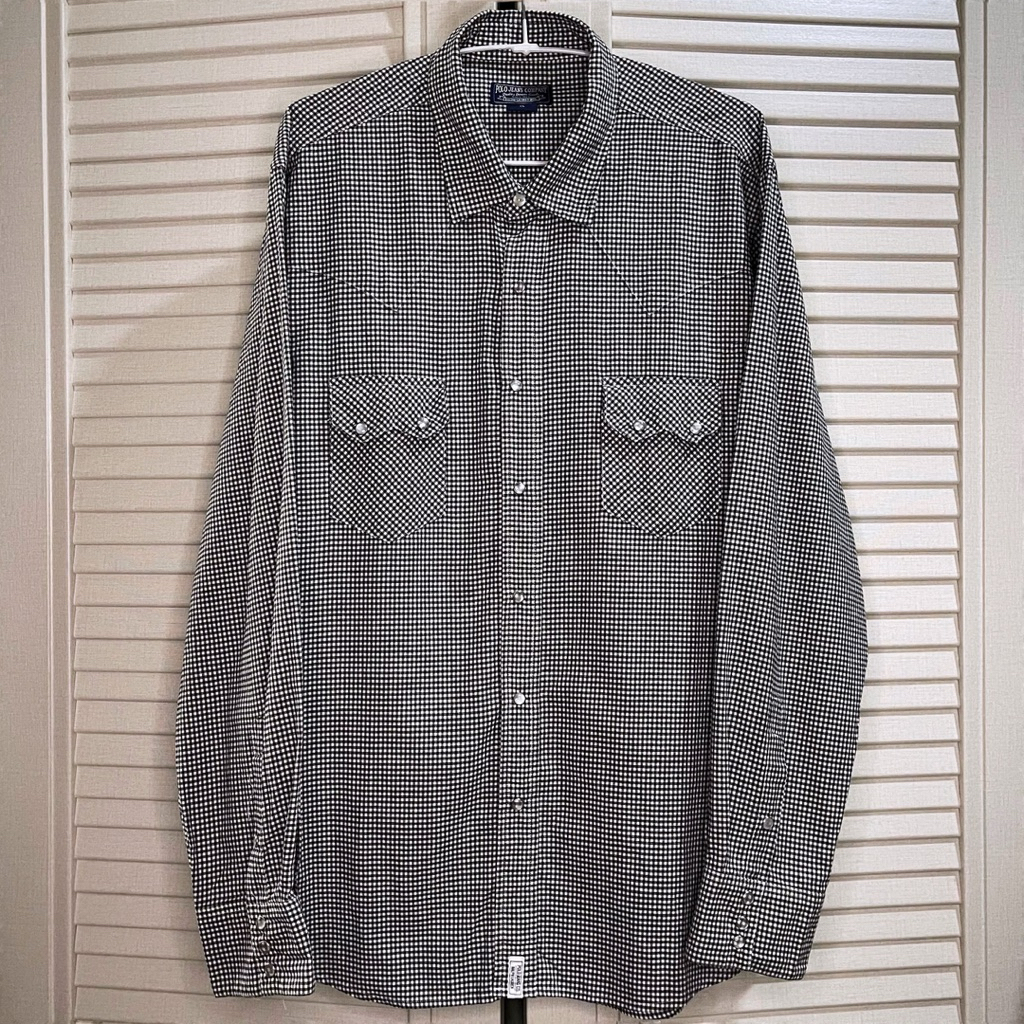 Polo Jeans Co by Ralph Lauren - Gingham Western Shirt with Pearl Snap Buttons (RRL/ Double RL Look A
