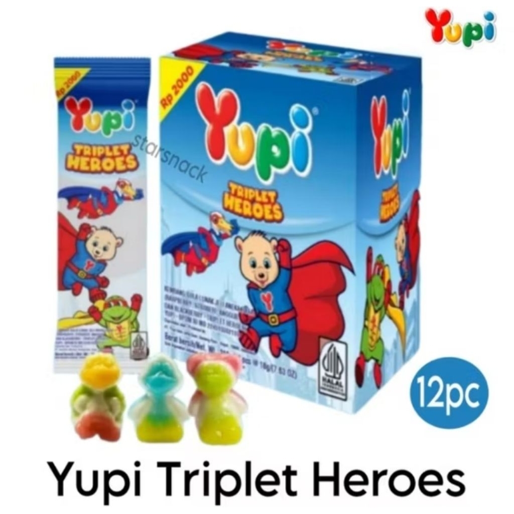 

Yupi gummy triplet heroes 216 gram