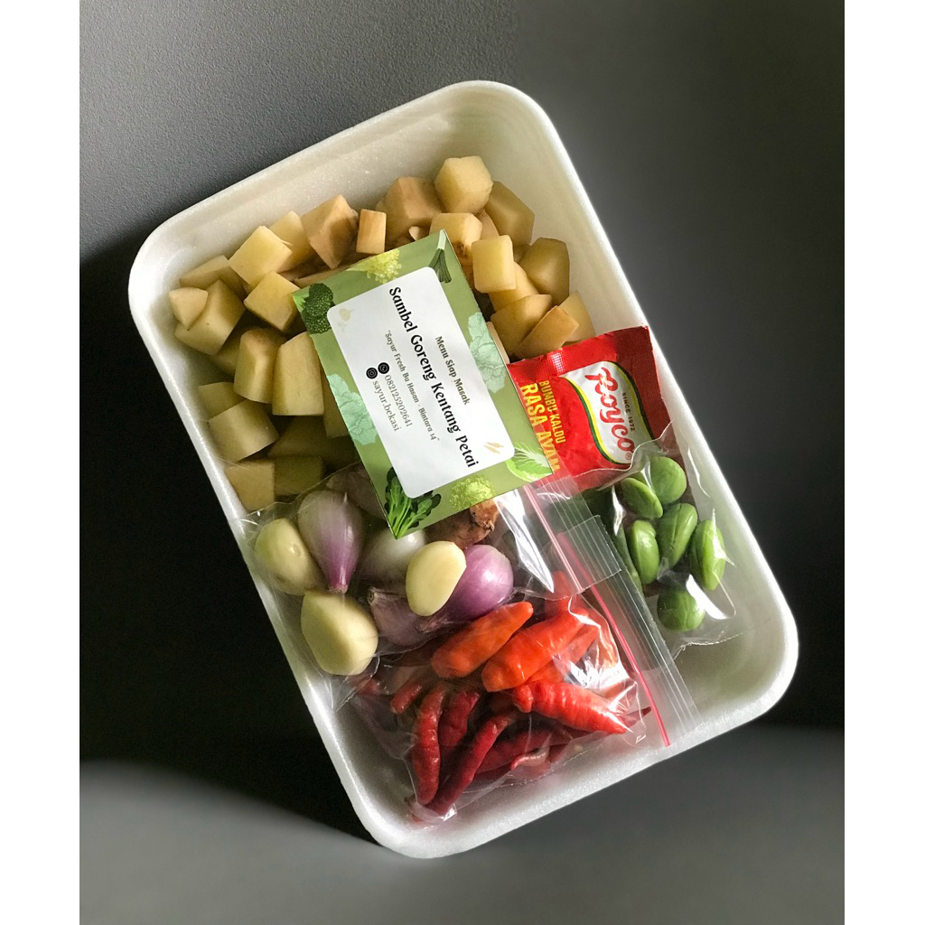 

sambel goreng kentang balado petai siap masak