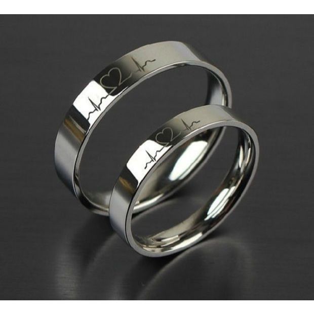 Cincin Nikah Couple Emas Putih – Model Polos Simple Terlaris deffansilver