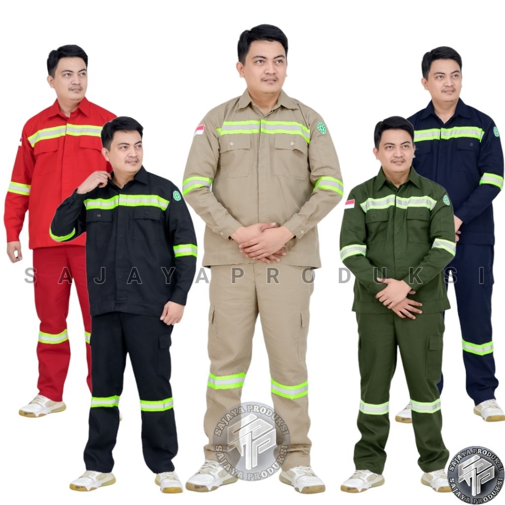 Sajayaproduksi wearpack safety setelan baju safety dan celana wearpack kerja safety baju