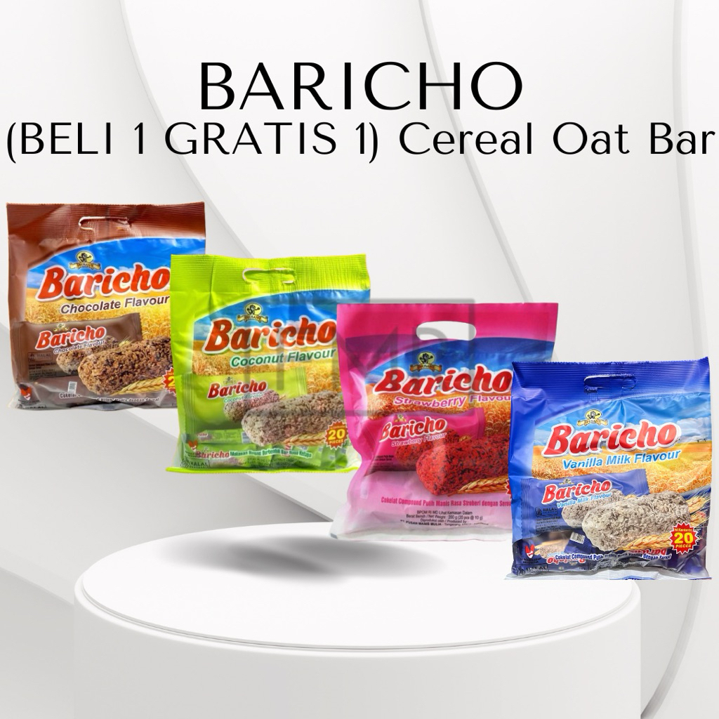 (BELI 1 GRATIS 1) Baricho Cereal Oat Bar / Cereal Bar / Sereal Bar / Bar Cereal / Bar Sereal / Serea