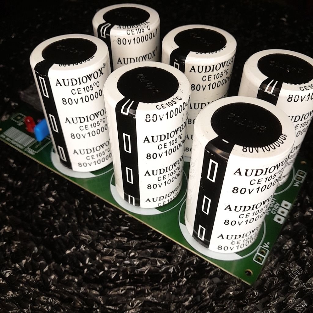 KIT PCB PSU 4 ELCO 6 ELCO 8 ELCO AUDIOVOX 80V 10000UF ORIGINAL PUTIH