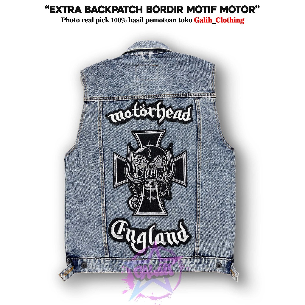 Back patch backpatch Harley Deus bikers Chopper motorhead bordir punggung bordiran emblem besar