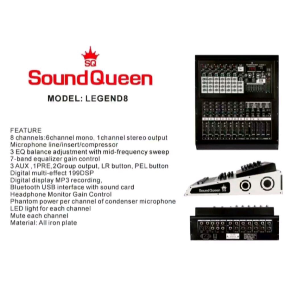 Mixer Soundqueen Legend 8 Channel LEGEND 8 ORIGINAL