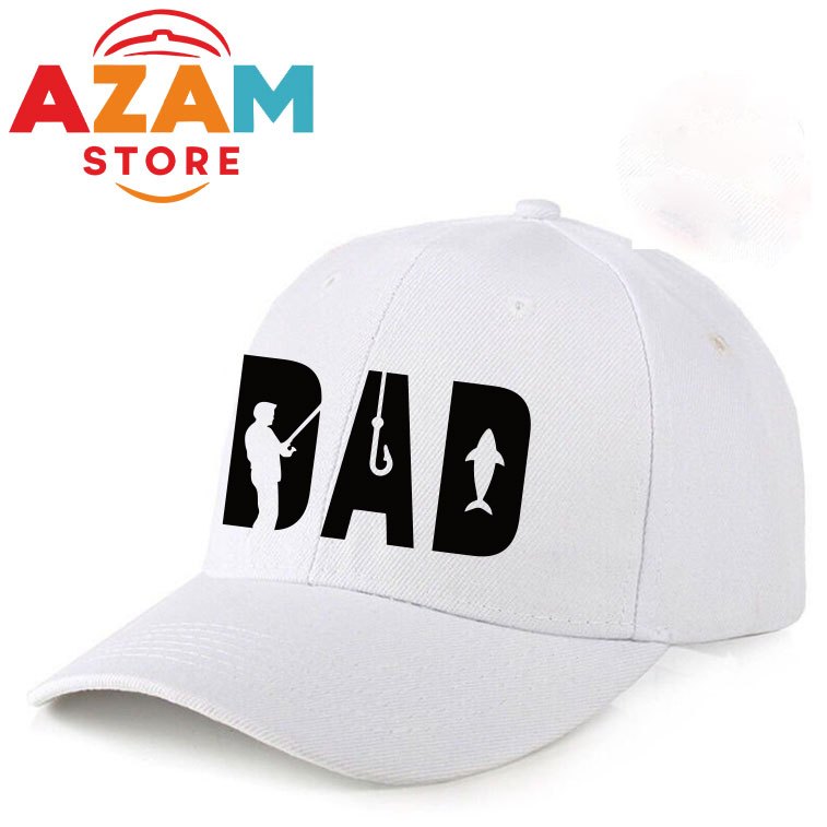 Topi pria model baseball all size dad goes fishing