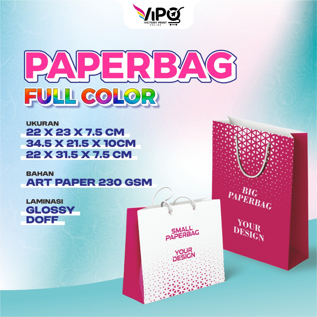 

PAPER BAG CUSTOM GAMBAR / GOODIE BAG