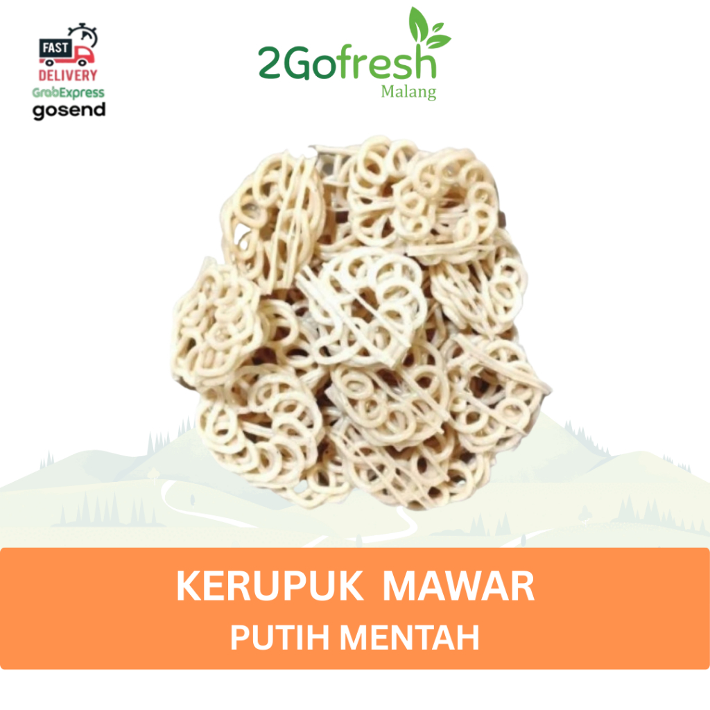

Kerupuk Mawar Putih Kecil (Mentah) - 2gofresh