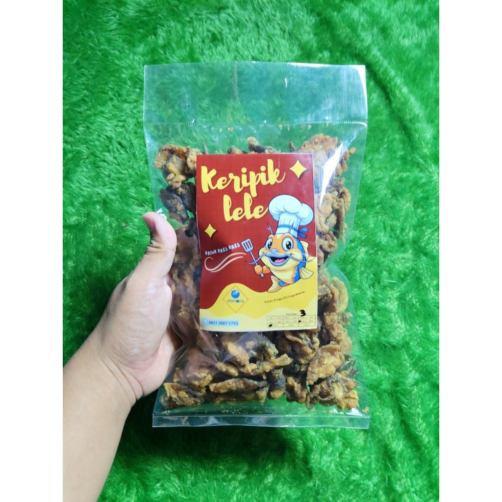 

Keripik Lele Minora 1/4 kg camilan enak murah bergizi