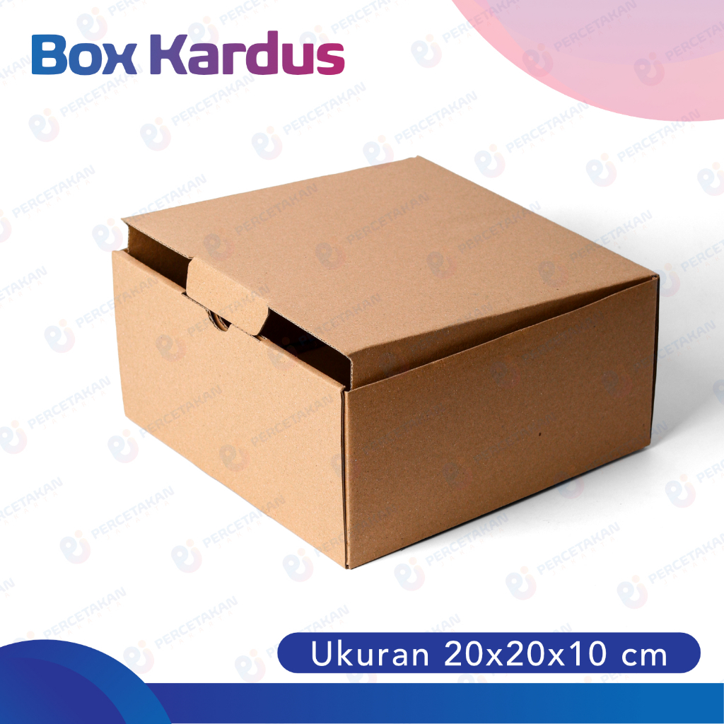 

Kardus Corrugated 20x20x10 CM | Die Cut | Kotak Karton | Box Packing Souvenir Pizza