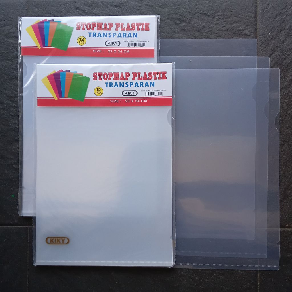 Map L Stop Map Plastik Bening Kiky F4 [ Folio ] ( Pak ) [ Original ]