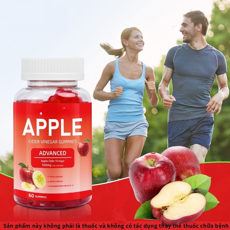 

Apple Cider Vinegar Gummies 60pcs Vegan Ngandung vitamin B
