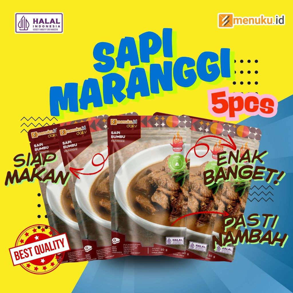 

MenukuDaily - Daging Sapi Maranggi | Makanan Instan, Praktis, Siap Makan | Combo 5