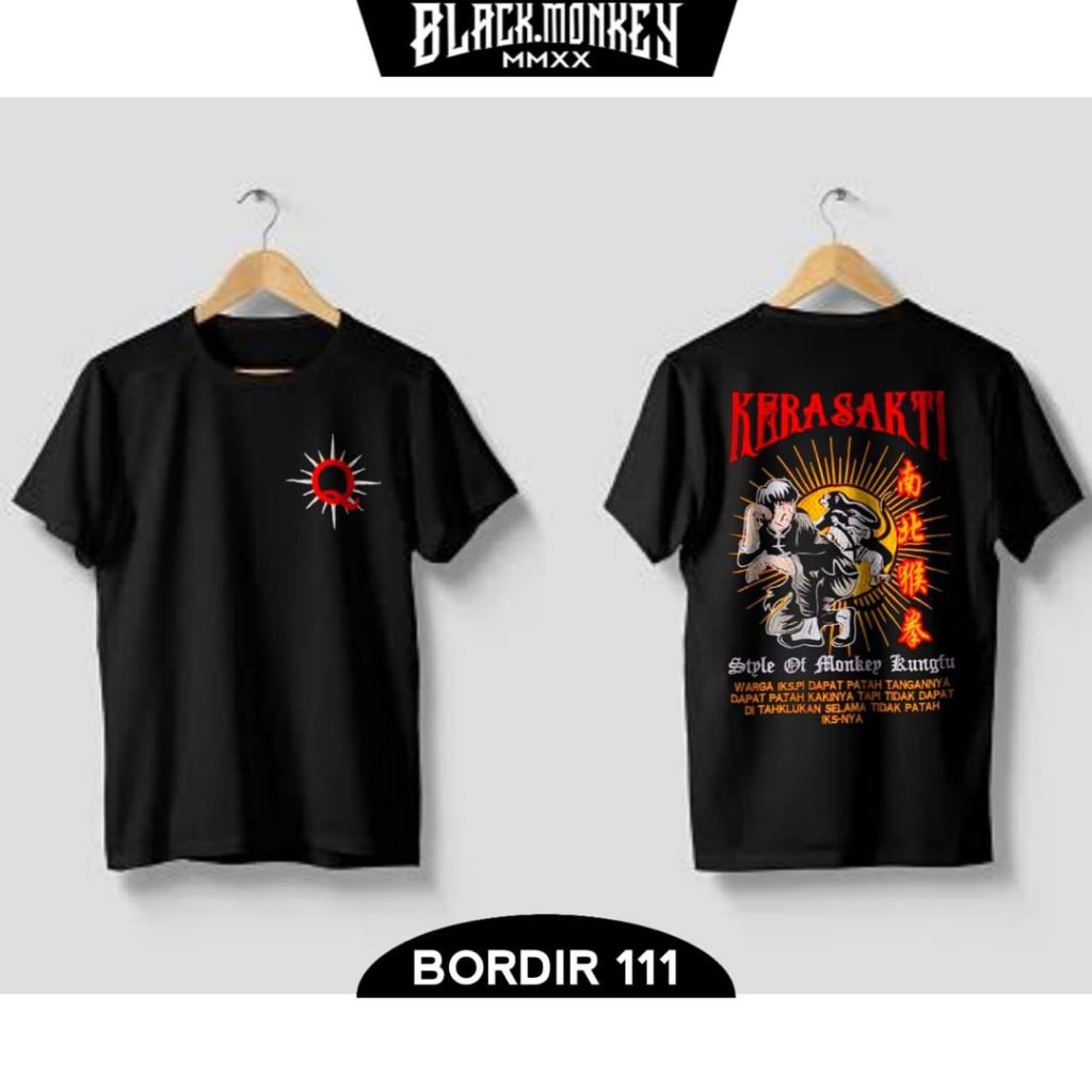 kaos iks pi kera sakti,kaos bordir 111, kaos bordir iks pi kera sakti pusat madiun